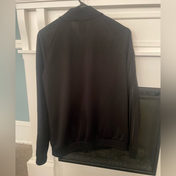 All black women’s adidas track jacket, size medium - Picture 2 of 3